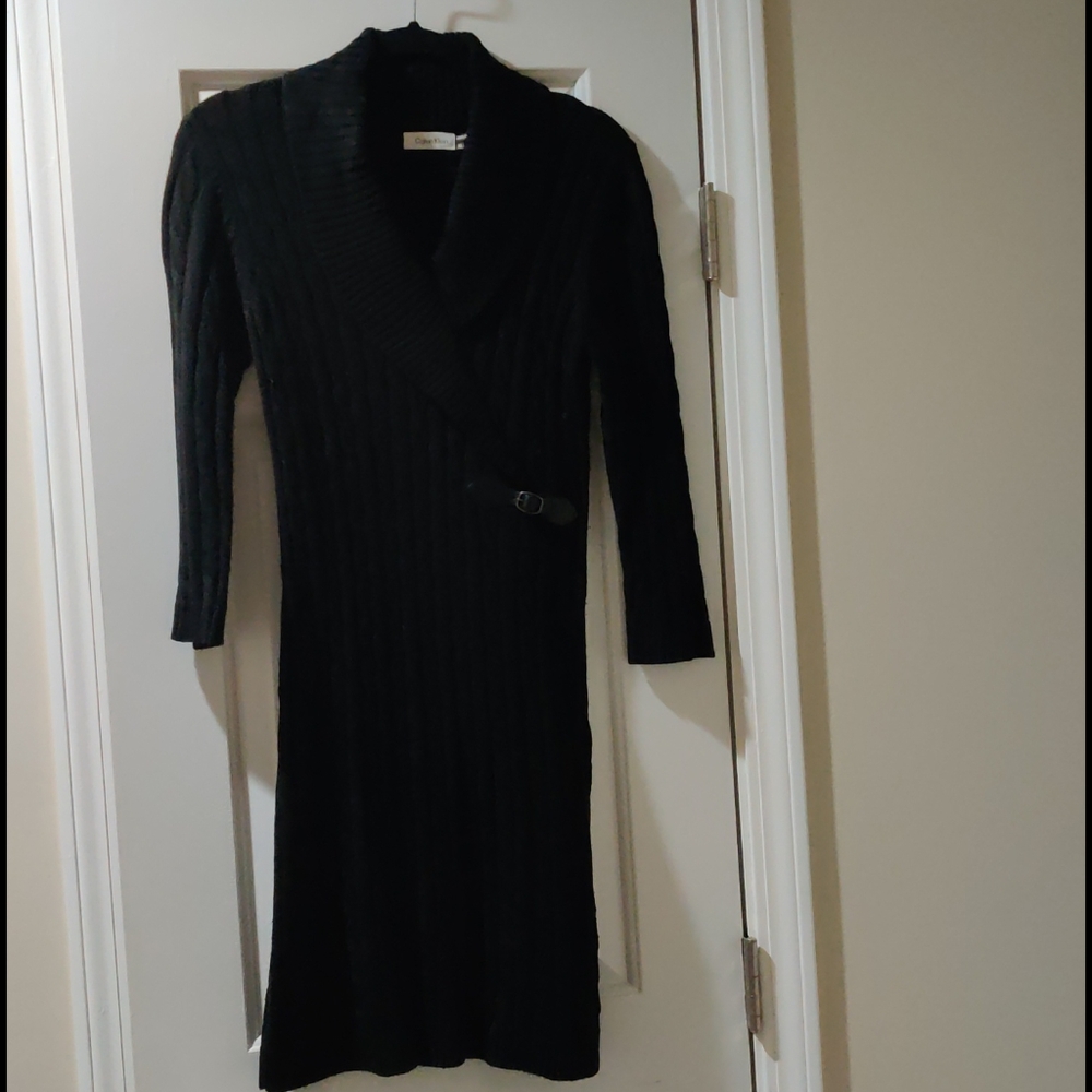 Calvin Klein Black Sweater Dress